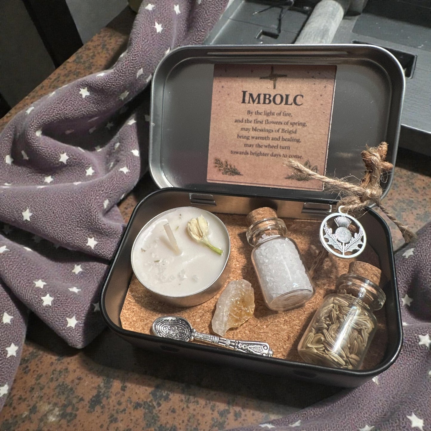 Imbolc Altar Tin